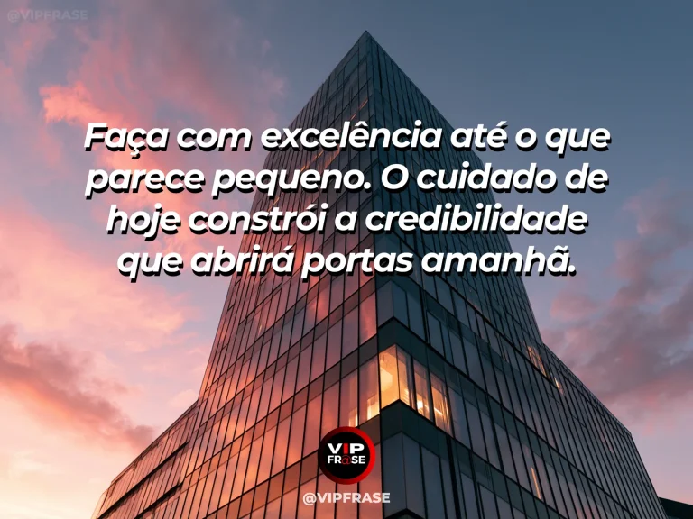 Mensagem motivacional sobre sucesso e trabalho, com uma bancada de trabalho organizada, com ferramentas de precisão e luz suave.