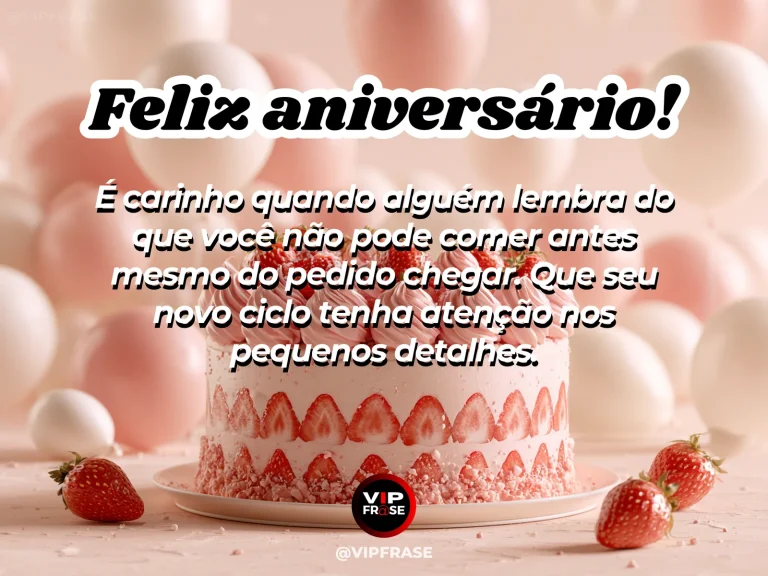 Mensagem de aniversário para amiga sobre carinho nos detalhes, com amigas à mesa em celebração.