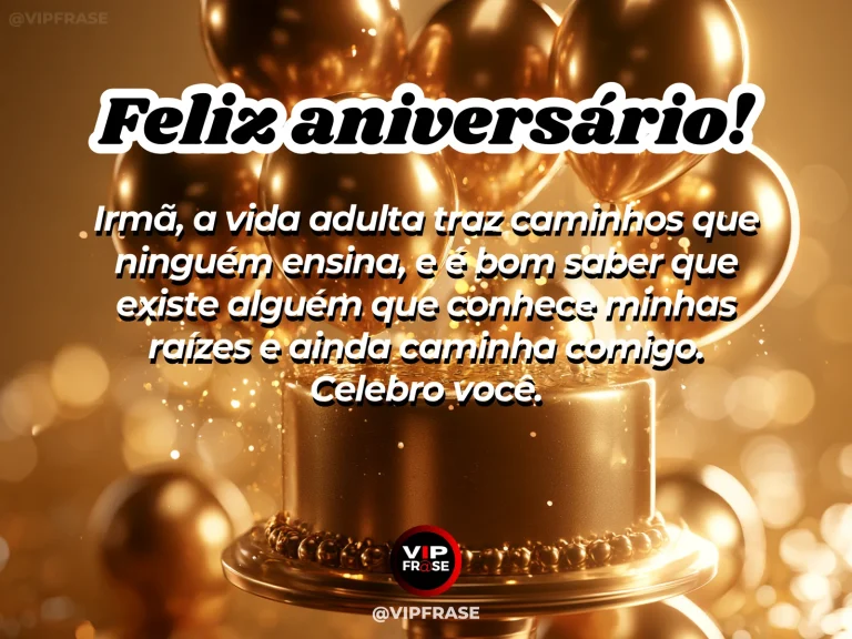 Mensagem emocionante de aniversário para irmã sobre parceria adulta, com irmãs caminhando pela cidade