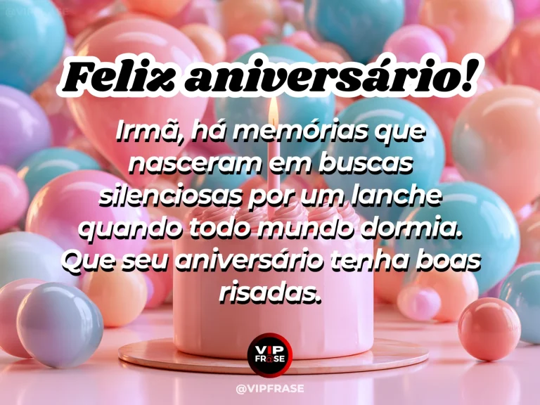 Mensagem divertida de aniversário para irmã, com duas irmãs preparando um lanche à noite na cozinha.