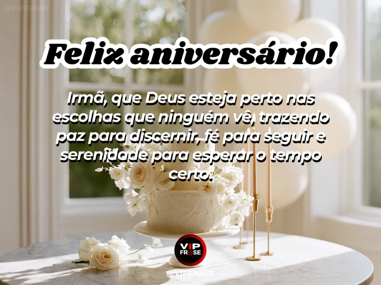 Mensagem abençoada de aniversário para irmã sobre Deus e fé, com mulher em momento sereno de reflexão