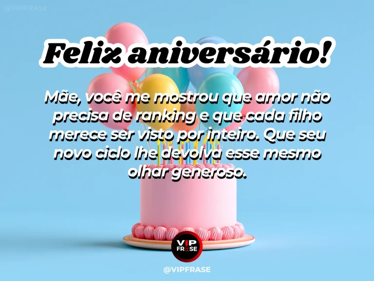 Mensagem de aniversário para mãe sobre amor sem comparação, com mãe e filhos adultos reunidos