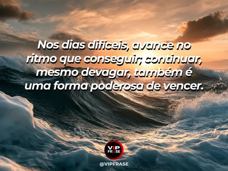 Frase motivacional sobre força com estrada seguindo para um horizonte iluminado.