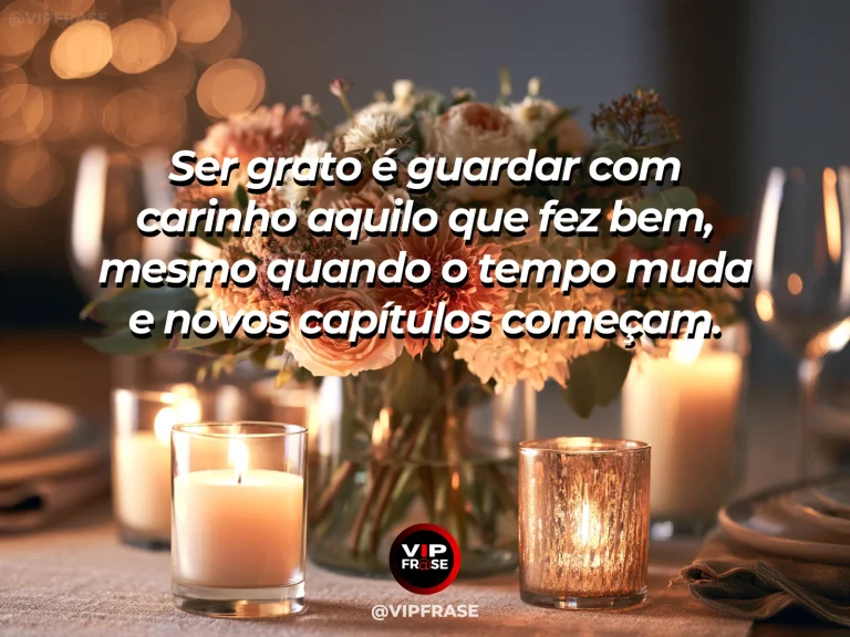 Mensagem de gratidão sobre boas lembranças, com fotografias antigas desfocadas sobre mesa clara
