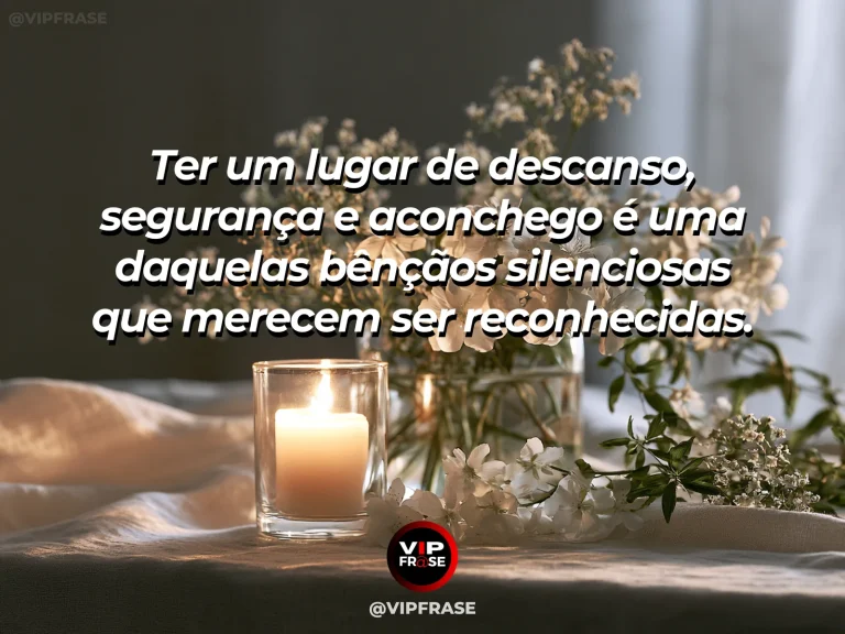 Mensagem de gratidão sobre gratidão pelo aconchego, com sala acolhedora com manta