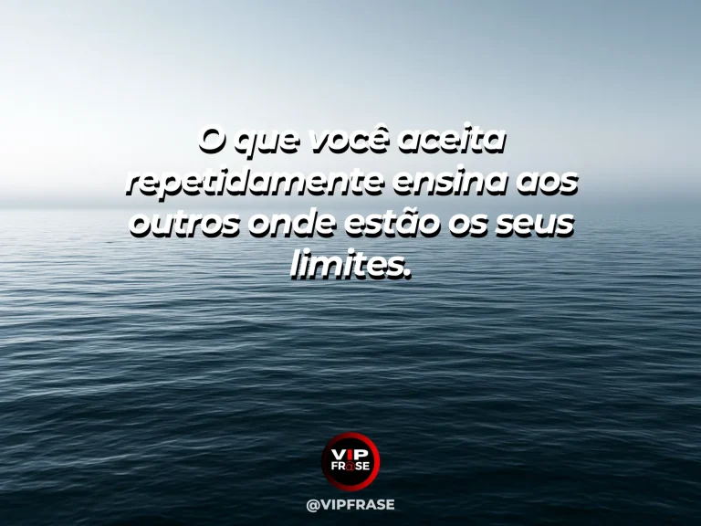 Frase reflexiva sobre limites, com caminho de jardim claramente delimitado.