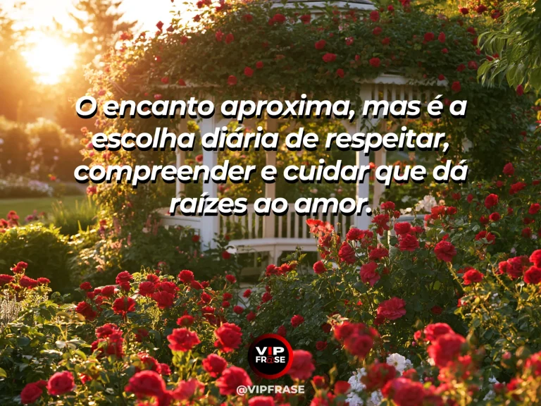 Mensagem de amor com cena romântica e acolhedora, sobre mensagem de amor sobre a escolha diária que fortalece o sentimento além do encanto inicial.
