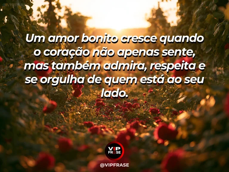Mensagem de amor com cena romântica e acolhedora, sobre mensagem de amor sobre admiração, respeito e orgulho pela pessoa amada.