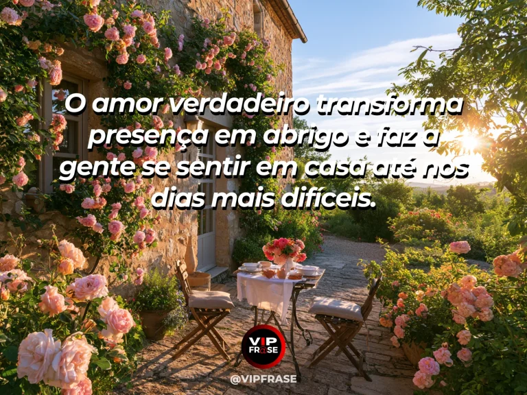 Mensagem de amor com cena romântica e acolhedora, sobre mensagem de amor sobre acolhimento, abrigo emocional e sensação de lar.