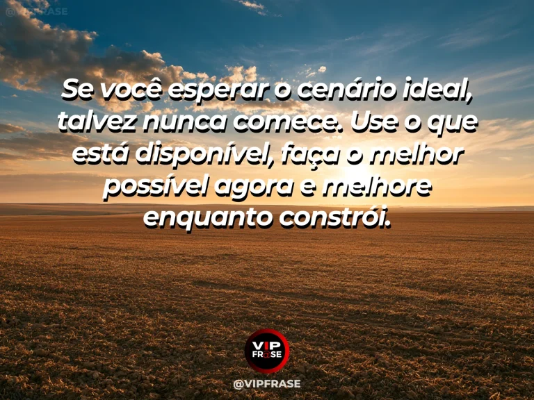Mensagem motivacional sobre coragem com horizonte aberto