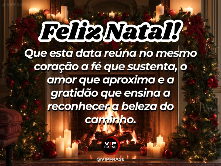 Mensagem de Natal sobre fe, amor, gratidao, com estrela natalina, vela e ramos verdes em composição harmoniosa, luz dourada e atmosfera de fé.