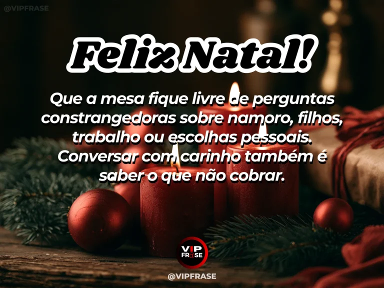 Arte de Natal sobre carinho, sabedoria, com mesa de Natal com taças, velas e ambiente tranquilo, evocando conversa respeitosa.