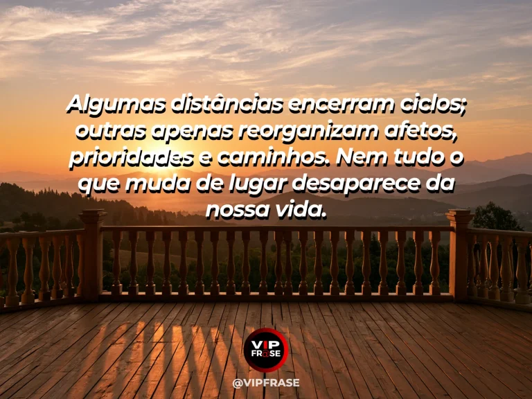 Mensagem reflexiva sobre mudanças, vínculos e ciclos, com colinas separadas por um vale iluminado e colorido.