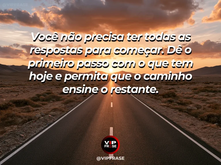 Mensagem motivacional sobre coragem com estrada adiante