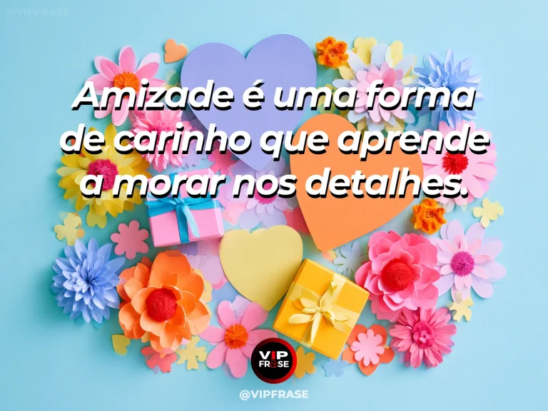 Frase sobre amizade com dois ramos delicados entrelaçados sobre tecido claro.