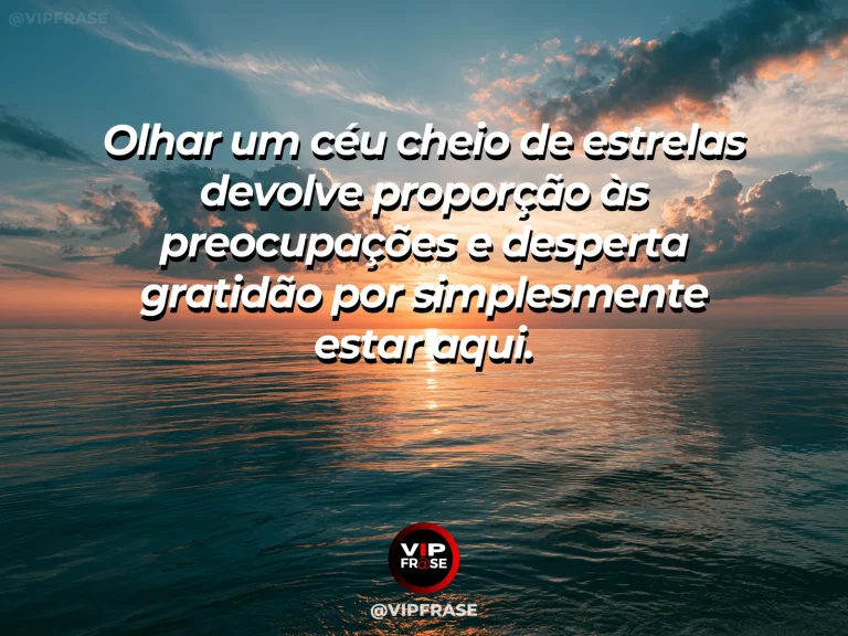 Pessoa pequena diante de vasto céu estrelado, horizonte escuro e sereno, composição contemplativa sobre perspectiva e existência