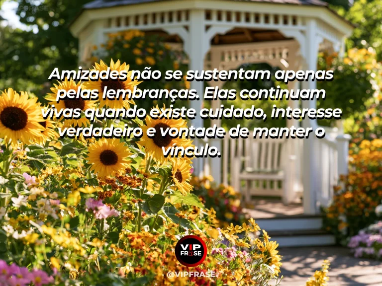 Mensagem de amizade sobre o cuidado que mantém uma amizade viva, em cena de duas plantas sendo cultivadas lado a lado em vasos harmoniosos, representando cuidado contínuo e vínculo preservado.