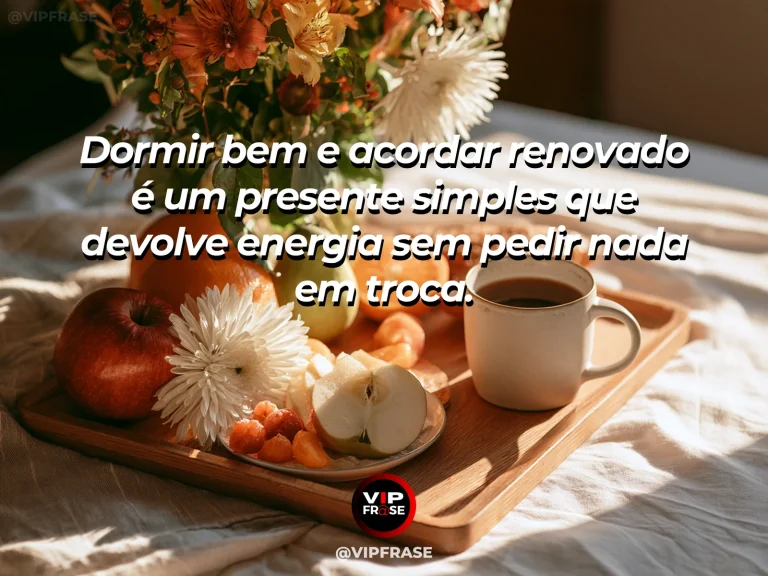 Quarto claro pela manhã, cama organizada, cortinas com luz suave entrando, sensação de descanso profundo e renovação