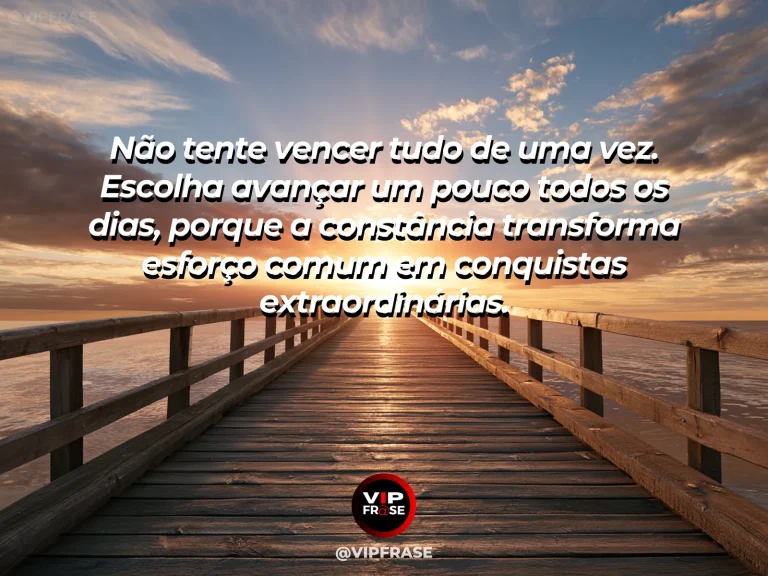 Mensagem motivacional sobre sucesso com horizonte aberto