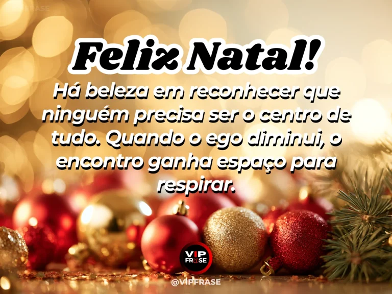 Frase de Natal sobre sabedoria, em cena natalina acolhedora e elegante.