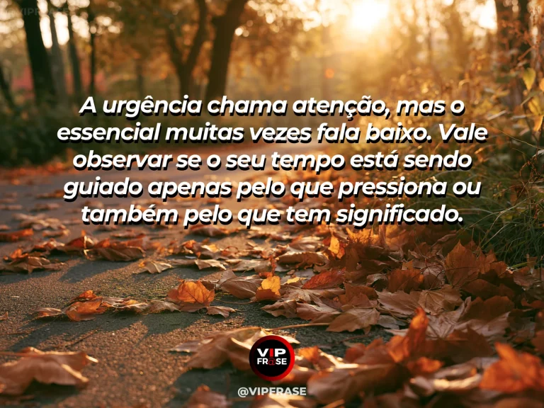 Mensagem de reflexão sobre vida e sabedoria, com relógio discreto sobre mesa ao lado de flores e janela aberta para árvores, contrastando tempo e significado com leveza.