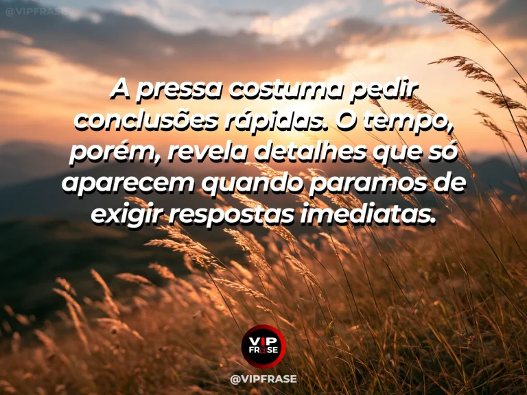 Mensagem reflexiva sobre paciência e sabedoria, com jardim atravessado por luz dourada entre folhas verdes.