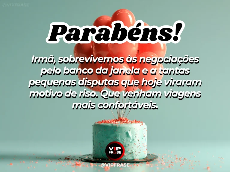 Mensagem divertida de aniversário para irmã, com irmãs rindo juntas durante uma viagem