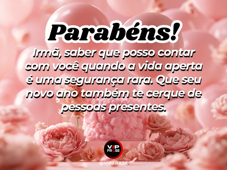Mensagem de aniversário para irmã sobre apoio e presença, com duas irmãs em momento de cumplicidade