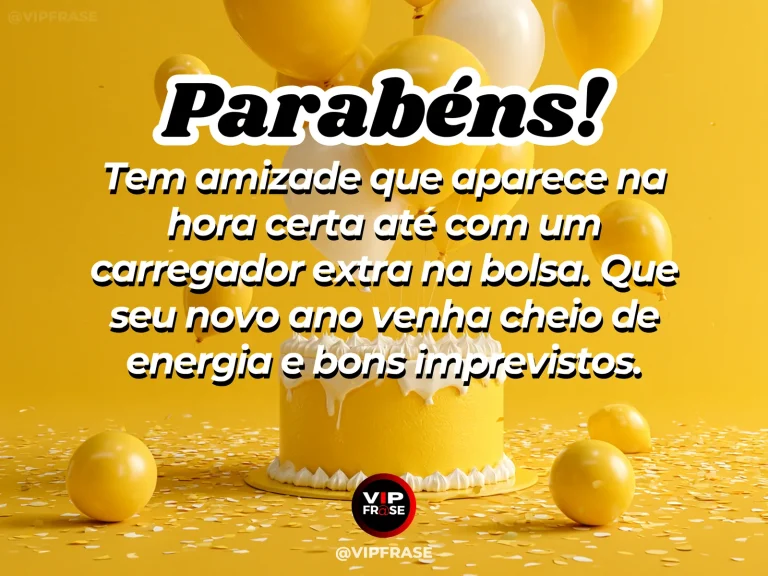 Mensagem de aniversário para amiga sobre cuidado prático, com amigas em comemoração e gesto de ajuda.