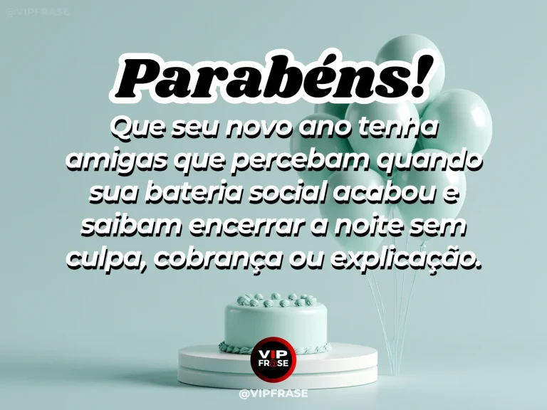Mensagem de aniversário para amiga sobre empatia, com duas amigas em clima calmo após a festa.