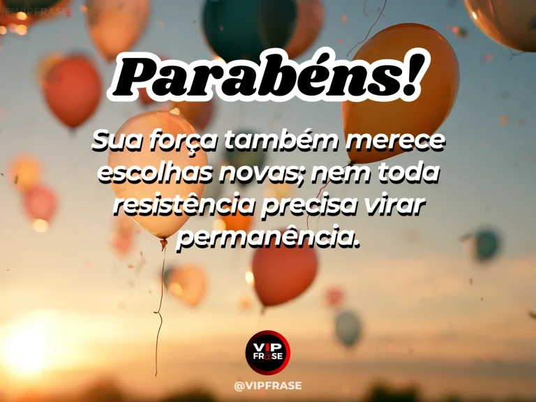 Frase de aniversário sobre força e coragem, com caminho bifurcado ao amanhecer.