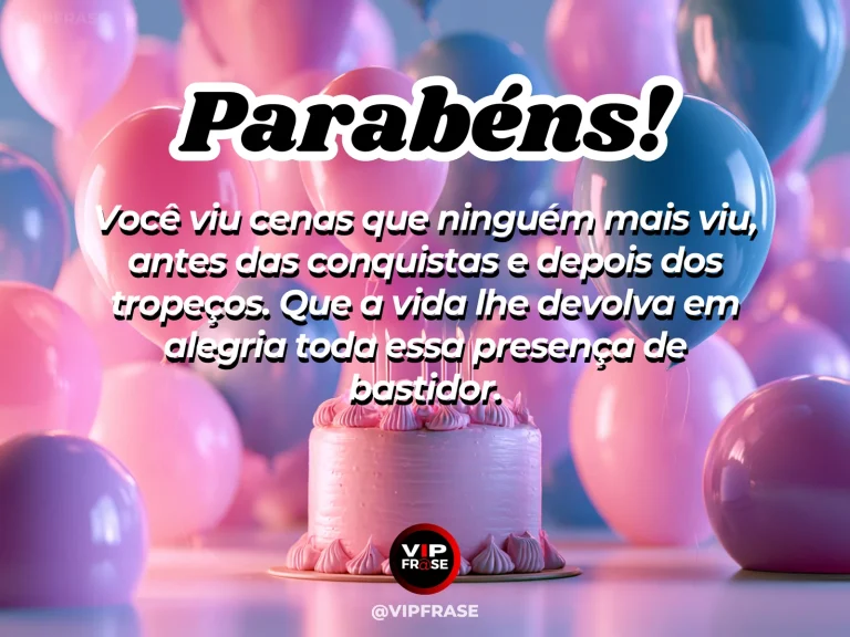Mensagem de aniversário para irmã sobre presença nos bastidores da vida, com fotos e luzes suaves