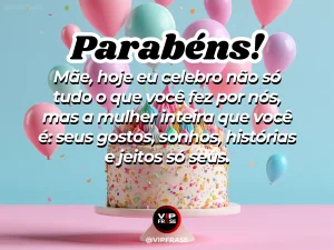 Mensagem de aniversário para mãe sobre identidade e gratidão, com retrato elegante e pessoal