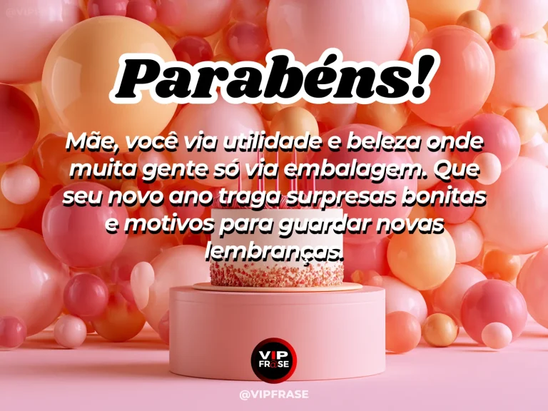 Mensagem de aniversário para mãe sobre lembranças, com laços de presente guardados em caixa