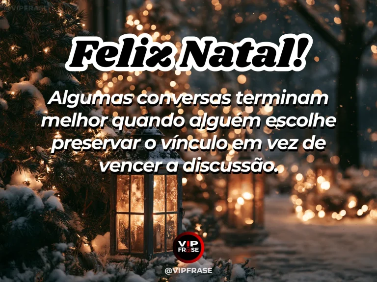 Frase de Natal sobre paz, sabedoria, em cena natalina acolhedora e elegante.