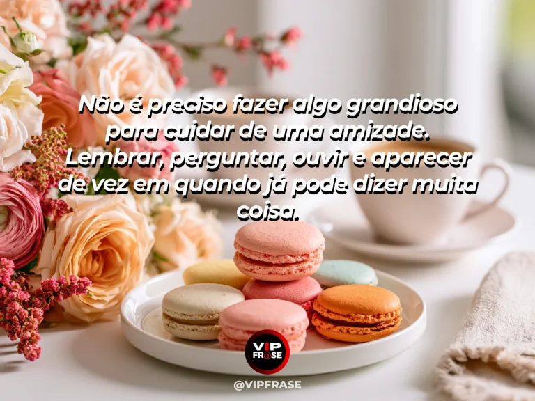 Mensagem sobre amizade em cena de simple thoughtful gesture between friends.
