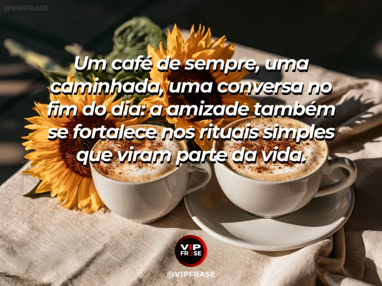 Arte sobre amizade: amigos repetindo um ritual cotidiano agradável, como café em mesa de janela ao fim da tarde.