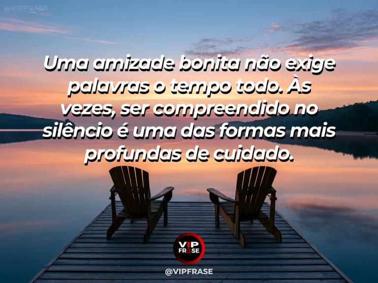 Mensagem de amizade sobre quando a amizade entende até o silêncio, em cena de duas poltronas próximas em ambiente sereno, voltadas para uma janela com luz suave, sugerindo companhia silenciosa.