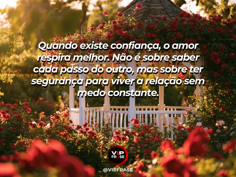 Mensagem sobre amor e confiança com passarela firme em paisagem aberta.