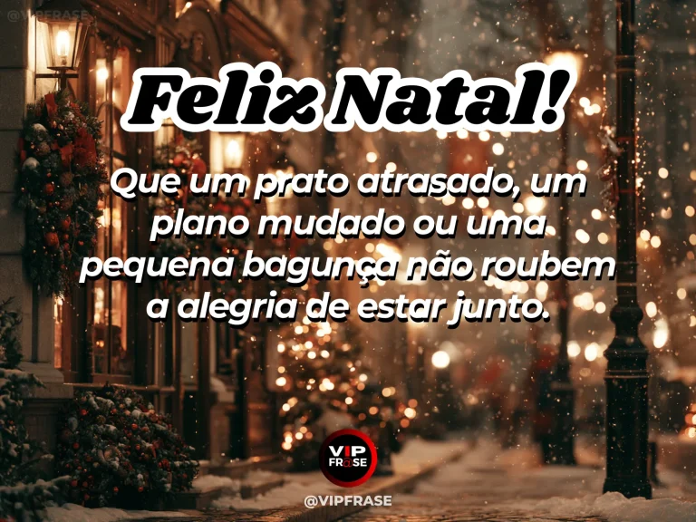 Mensagem de Natal sobre felicidade e sabedoria, com mesa de Natal charmosa com guardanapo torto, prato chegando e confetes discretos, clima espontâneo e bem-humorado.