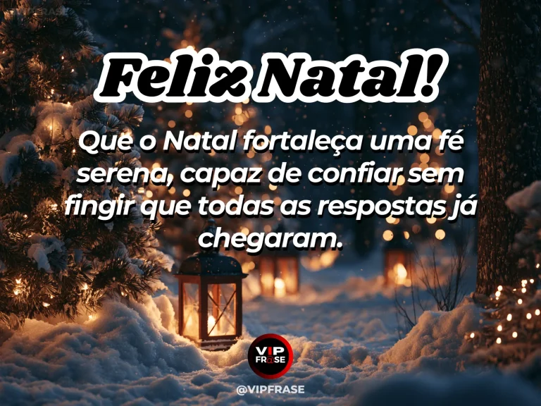 Mensagem de Natal sobre fé e confiança, com estrela natalina brilhando sobre caminho parcialmente envolto em névoa, atmosfera espiritual de confiança sem respostas completas.