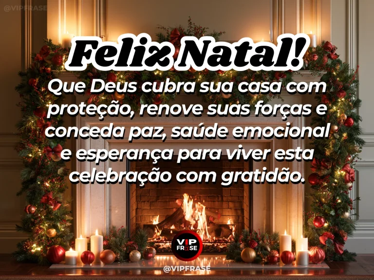 Mensagem de Natal sobre deus, fe, com casa iluminada sob céu estrelado com decoração natalina discreta e luz dourada protetora.