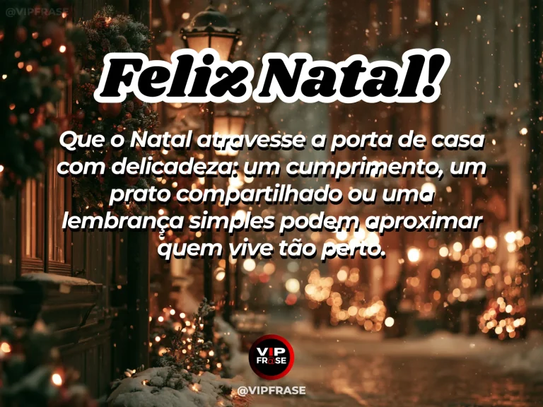 Arte de Natal sobre carinho, com prato de doces de Natal sendo levado à porta de um vizinho em rua decorada e acolhedora.