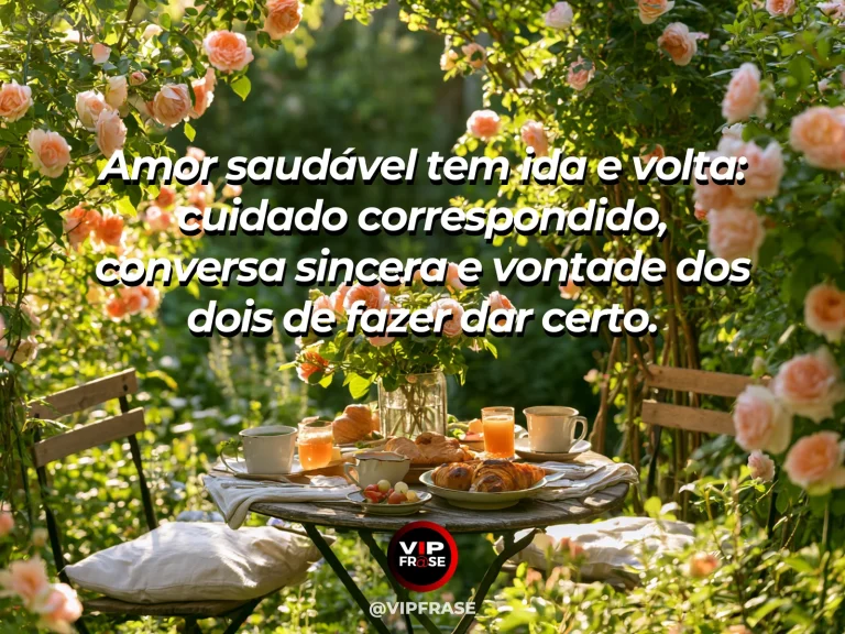 Frase de amor sobre reciprocidade, com fundo romântico e delicado.