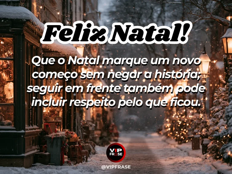 Frase de Natal sobre recomeço sem apagar a história, com caderno virando para uma página em branco.