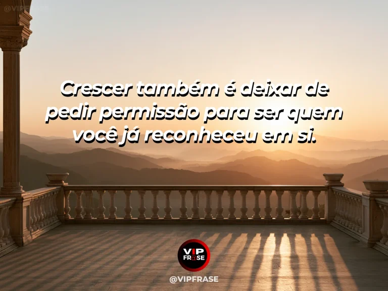 Frase reflexiva sobre autoestima e coragem, com pessoa diante de um amanhecer luminoso.