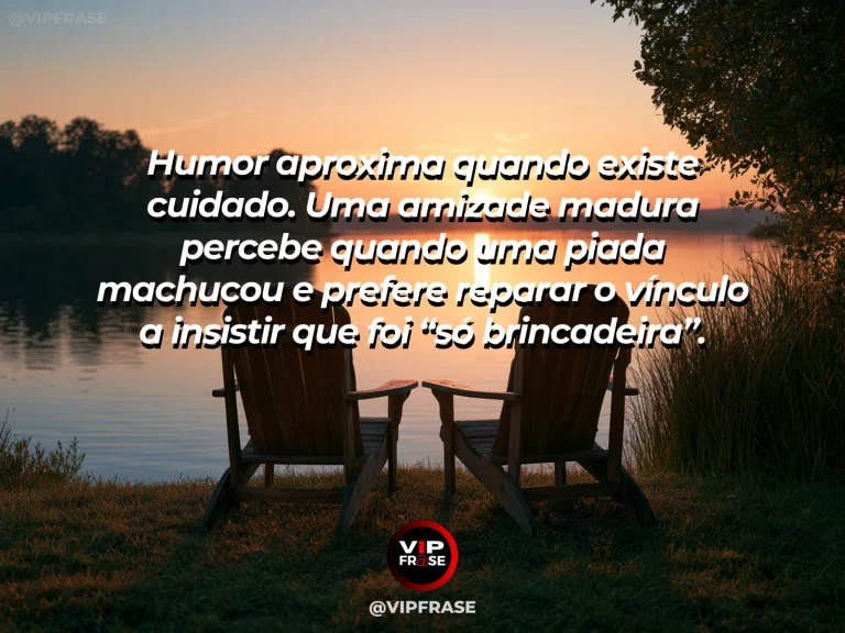 Mensagem sobre amizade, com cena de amigos em conversa séria após um momento desconfortável, reconexão respeitosa e sem exagero.