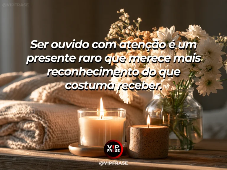 Frase de gratidão com duas pessoas conversando com atenção em ambiente acolhedor