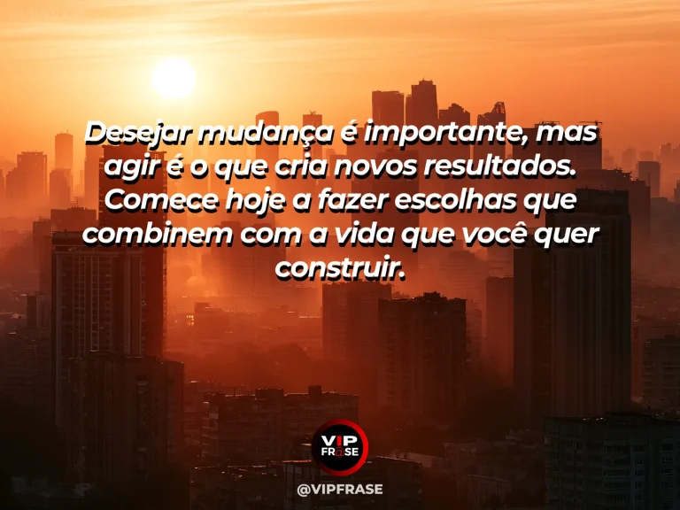 Mensagem motivacional sobre ação com peças de madeira organizadas em crescimento