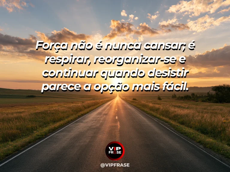 Frase motivacional sobre força com corredor se preparando para continuar.